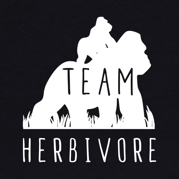 Team Herbivore Gorilla Vegan T-Shirt, Gift Tee For animal lover, Vegetarian Women and Men by junghc1